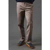 Maine Mens Chino Trousers Premium Taupe Regular Fit Cotton Blend Comfort