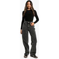 Womens Boohoo Basics High Waisted Boyfriend Jeans