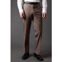 Mens Neutral Stretch Tailored Fit Smart Trousers - 38R