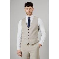 Burton Neutral Waistcoat Mens Smart Suits
