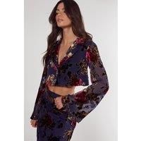 Nastygal Blue Crop Top Womens Daywear Tops