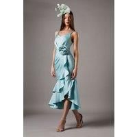 Coast Sage Midi Dress Womens Occasion Dresses