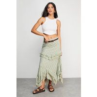 Warehouse Khaki Maxi Skirt Womens Going Out Skirts