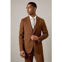 Copper Twill Slim Fit Suit Jacket