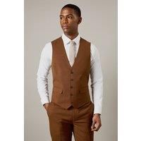 Burton Copper Waistcoat Mens Smart Suits