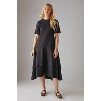 Warehouse True Black Midi Dress Womens Casual Dresses