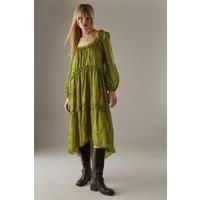 Warehouse Gold Midi Dress Womens Casual Dresses