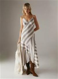WAREHOUSE Cutabout Stripe Strappy Midi Slip Dress 6