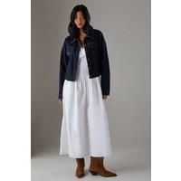 Two Tone Denim Heart Pocket Western Jacket