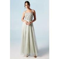 Coast Sage A-Line Dress Womens Bridesmaids Dresses