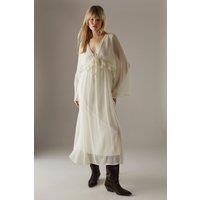 Warehouse Cream Midi Dress Womens Daywear Dresses