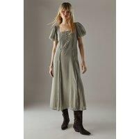 Warehouse Khaki Midi Dress Womens Occasion Dresses