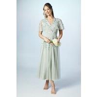 Coast Sage A-Line Dress Womens Bridesmaids Dresses