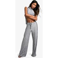 Womens Crinkle Marl Drawstring Trouser