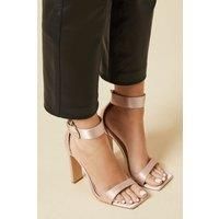 Faith Womens Heeled Sandals Strappy Champagne High Stiletto Open Toe Party Shoes