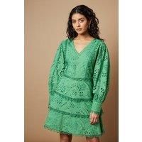 Oasis Green Mini Dress Womens Daywear Dresses