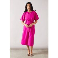 Wallis Magenta Midi Dress Womens Workwear Dresses