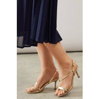 Womens Maren Asymmetric Strap High Stiletto Heel Sandals