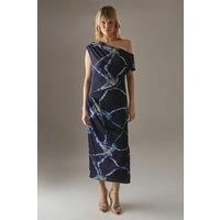 Warehouse Navy Midi Dress Womens Going Out Dresses
