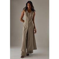 Warehouse Mushroom Maxi Dress Womens Casual Dresses