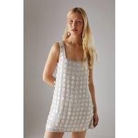 Hen Premium Hand Embellished Sequin Mini Dress