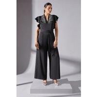 Wallis Black Jumpsuit Womens Occasion Jumpsuits