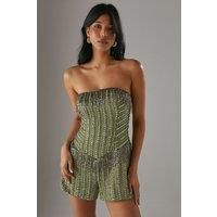 Warehouse Sage Playsuit Womens Occasion Playsuits