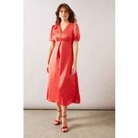 Wallis Coral Fit & Flare Dress Womens Occasion Dresses