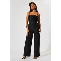 Misspap Black Wide Leg Jumpsuit Womens Occasion Jumpsuits