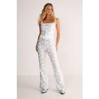 Star Diamante Tailored Flare Trousers