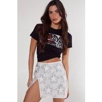 Nastygal Ivory Mini Skirt Womens Going Out Skirts
