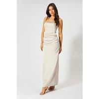 Misspap Champagne Maxi Dress Womens Occasion Dresses
