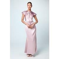 Keyhole Detail Satin Bridesmaids Dress