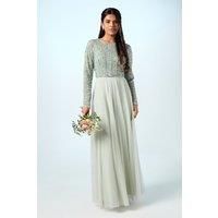 Petite Mixed Gem Tulle Skirt Bridesmaid Dress