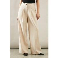Wallis Neutral Wide Leg Trousers Womens Daywear Trousers