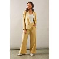 Wallis Yellow Wide Leg Trousers Womens Daywear Trousers