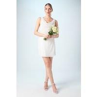 Cowl Front All Over Sequin Mini Dress