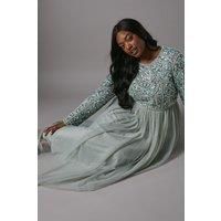 Coast Sage A-Line Dress Womens Bridesmaids Dresses