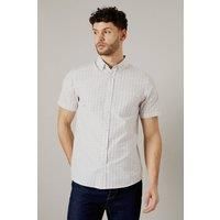 Debenhams Men's Orange Gerona Check Short Sleeve Shirt | Size: XL