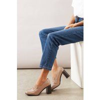 Bai Faux Patent Leather High Heel Penny Loafers