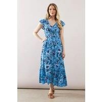 Wallis Blue Fit & Flare Dress Womens Daywear Dresses