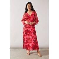 Petite Floral Glitter Midaxi Dress