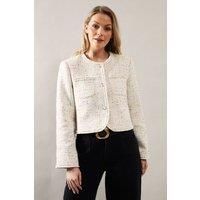 Wallis Ivory Casual Jacket Womens Daywear Jackets & Coats