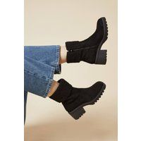 Good For The Sole Natural Black Cosy Boots Womens Daywear Boots