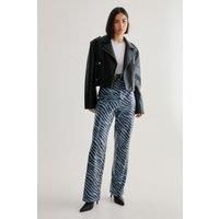 Nastygal Womens Trousers Blush Blue Straight Flat Frontfit Casual Pants