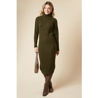Dorothy Perkins Khaki Midi Dress Womens Casual Dresses