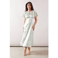Wallis Green Fit & Flare Dress Womens Occasion Dresses
