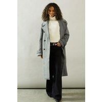 Wallis Grey Double Breasted Coat Womens Smart Jackets & Coats