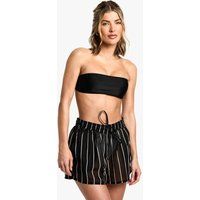 Womens Beachwear Essentials Striped Shorts