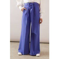 Tie Waist Wide Leg Trouser